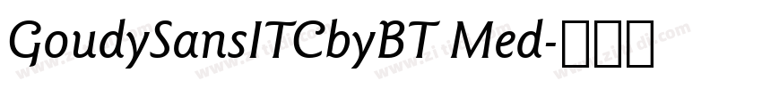 GoudySansITCbyBT Med字体转换